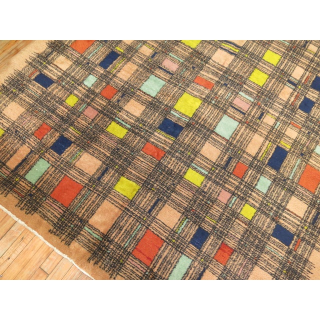 Contemporary Retro Vintage Turkish Rug - 6'10" x 10' For Sale - Image 3 of 6