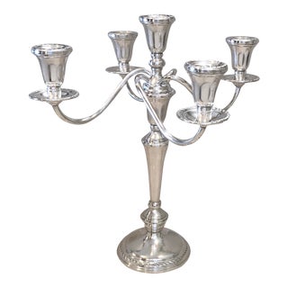 Vintage Sterling Silver Preisner Candelabra For Sale