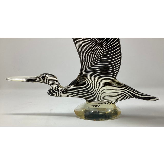 Abraham Palatnik Abraham Palatnik Mid-Century Lucite Heron Bird Sculpture For Sale - Image 4 of 5