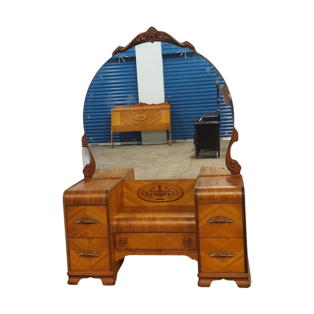 1930s Vintage Art Deco Waterfall Vanity Chairish