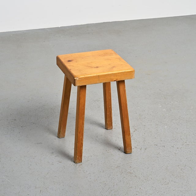 Pine Stools by Charlotte Perriand for Les Arcs, 1980s, Set of 2 For Sale - Image 9 of 13