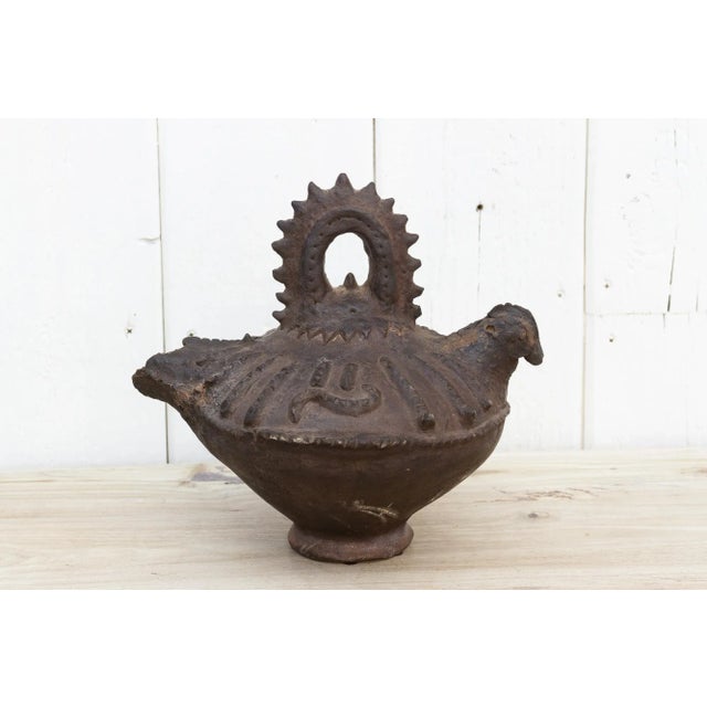 Rare Antique Earthenware Kundi Vessel For Sale - Image 9 of 13