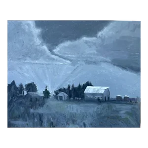 Evening Chores, Original Oil Painting