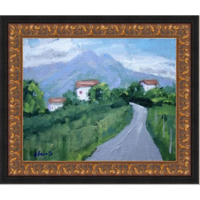 Green "Backroad Mountains" Contemporary Impressionist Style Landscape Oil Painting For Sale - Image 8 of 10