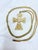 Metal 1960s Signed Schreiner New York Cross Pendant Brooch Clear Crystal With Original Chain For Sale - Image 7 of 15