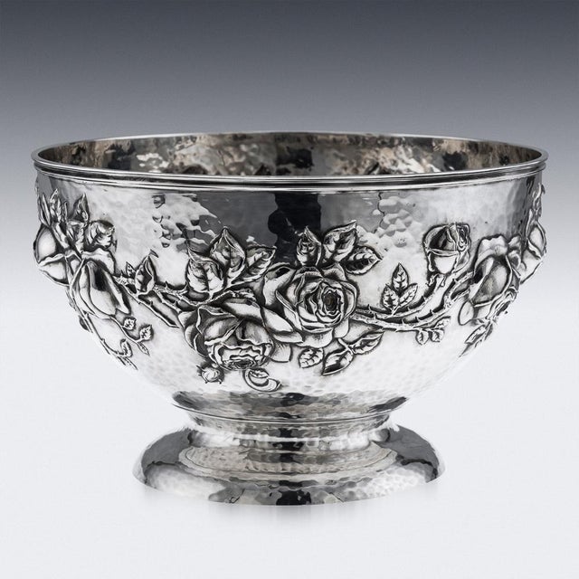 Antique Scottish Silver Rose Bowl, 1909 For Sale - Image 3 of 18
