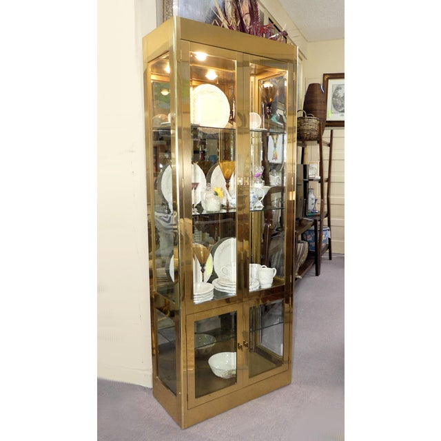 Mastercraft Lighted Brass Curio Display Chairish