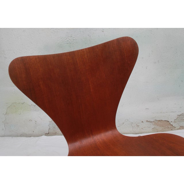 3107 Chair in Teak by Arne Jacobsen for Fritz Hansen, 1970 For Sale - Image 10 of 12