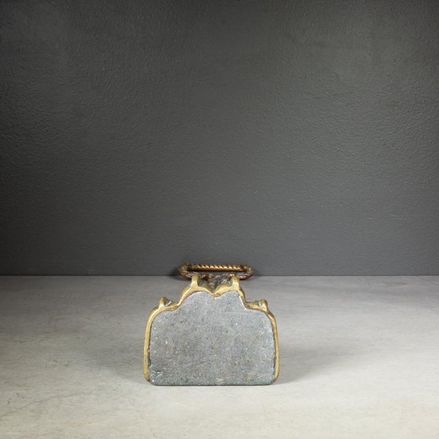 Brass 19th Century English Brass Lion’s Paw Doorstop For Sale - Image 8 of 8