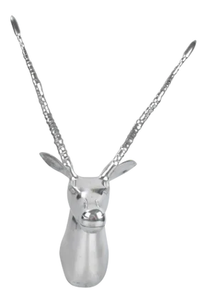 1980s Aluminum Antelope Head Sculpture