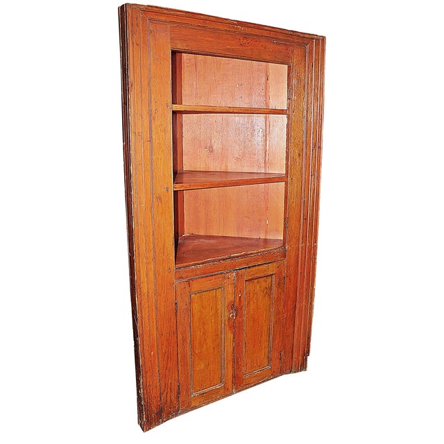 Antique Rustic Country Corner Cupboard Chairish