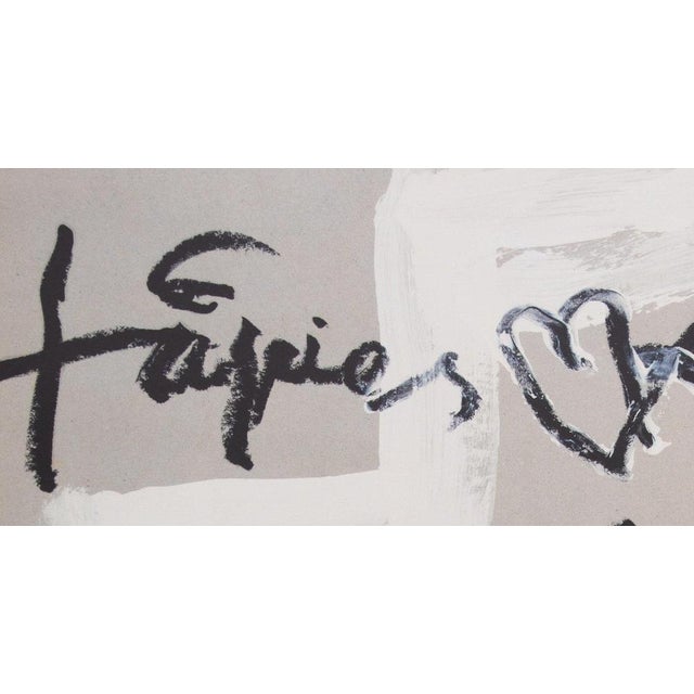 Composition abstraite aux coeurs Poster after Antoni Tapies For Sale - Image 4 of 5