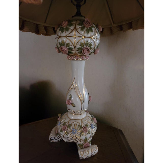 Ceramic Vintage Rustic European Porcelain Lamp For Sale - Image 7 of 7