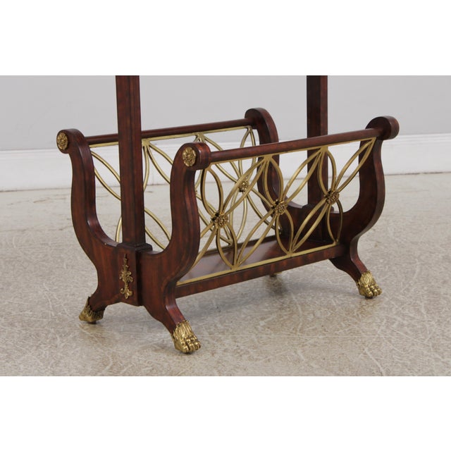 Maitland Smith Regency Mahogany Magazine Table For Sale - Image 10 of 16