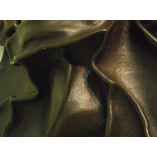 Handmade Decorative Wall Mask in Leather, 1980 For Sale - Image 3 of 11