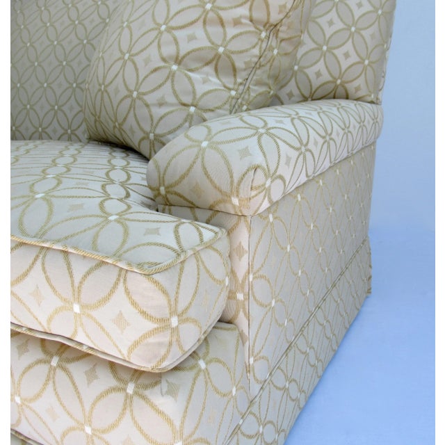 1990s Vintage C.1990's Custom Brunschwig & Fils Club Sofa/Loveseat With (Rubelli Textile Umbrella Line, Sacho Textile) For Sale - Image 5 of 18