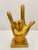 Pop Art Pop Art I Love You-Hand Symbol Gold Tabletop Figurine For Sale - Image 3 of 3