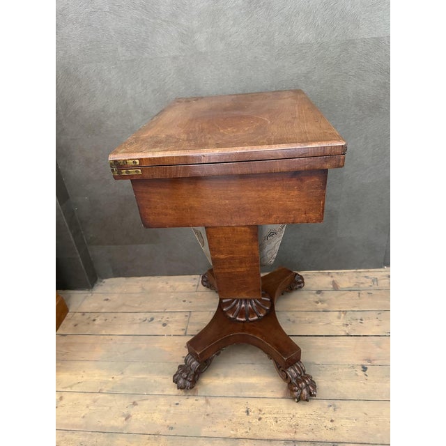Antique Sewing Table in Mahogany For Sale - Image 10 of 13
