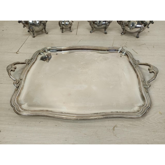 Louis XV Silver-Plated Tea and Coffee Service, Set of 5 For Sale - Image 10 of 18