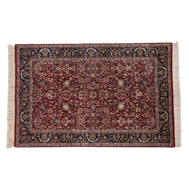 Fine Indian Tabriz Design Rug - 4' X 6'2" For Sale - Image 11 of 11