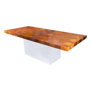 Milo Baughman Thayer Coggin Chrome Pedestal Dining Table For Sale