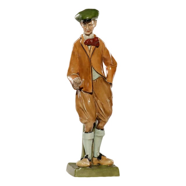 Elvir Otto, Art Nouveau Gentleman with Monocle, 1900s, Ceramic For Sale