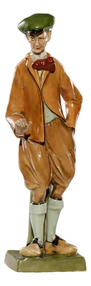 Elvir Otto, Art Nouveau Gentleman with Monocle, 1900s, Ceramic