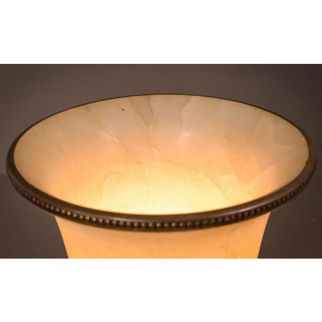 Stone Alabaster and Bronze Lamp For Sale - Image 7 of 14