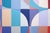 2026, Bauhaus Painting on Canvas in Blue and Red, Against the Current, Geometric Arches and Curves by Natalia Roman For Sale In Miami - Image 6 of 8