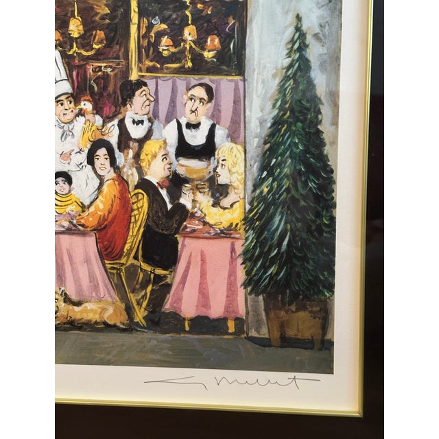 Wood Guy Buffet Artist Proof “La Fontaine De Mars Paris” Limited Edition 38/50 Serigraph Art, 45” Framed, Rare For Sale - Image 7 of 11