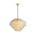 This ALOADECOR four-tier chandelier is made with aged bronze tone hardware and layered natural teardrop-shaped Capiz...