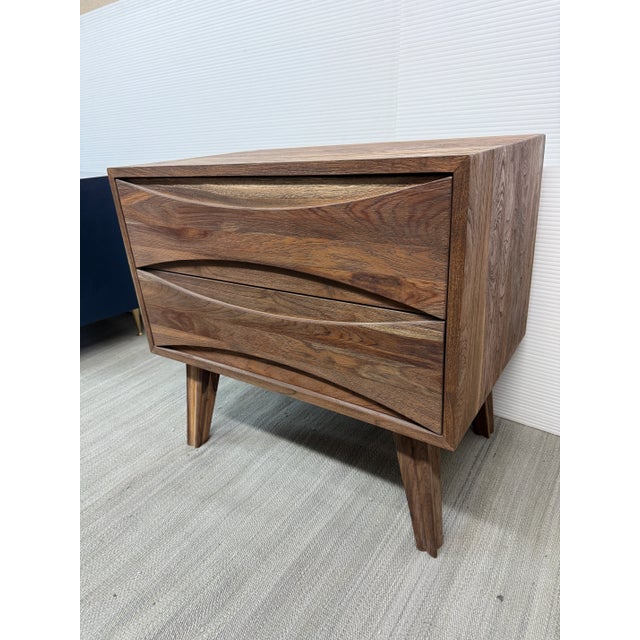 Brown Brownstone Crawford Reclaimed Wood Night Stand For Sale - Image 8 of 12
