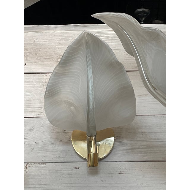 Murano Glass and Brass Wall Lamps, 1970s, Set of 3 For Sale - Image 11 of 18