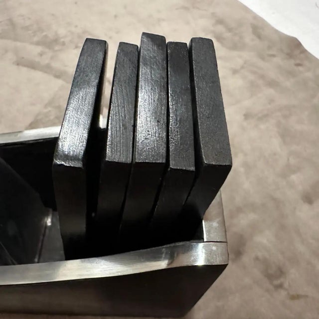 1990s 1990s Modern Luxury Wood and Silver Plated Italian Domino Table Game For Sale - Image 5 of 13