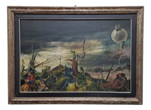 Gordon Faggeter, Surrealist Composition, 1974, Oil on Canvas