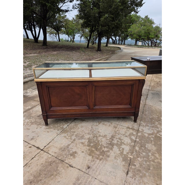 Antique Mercantile Display Case With Storage For Sale - Image 4 of 12