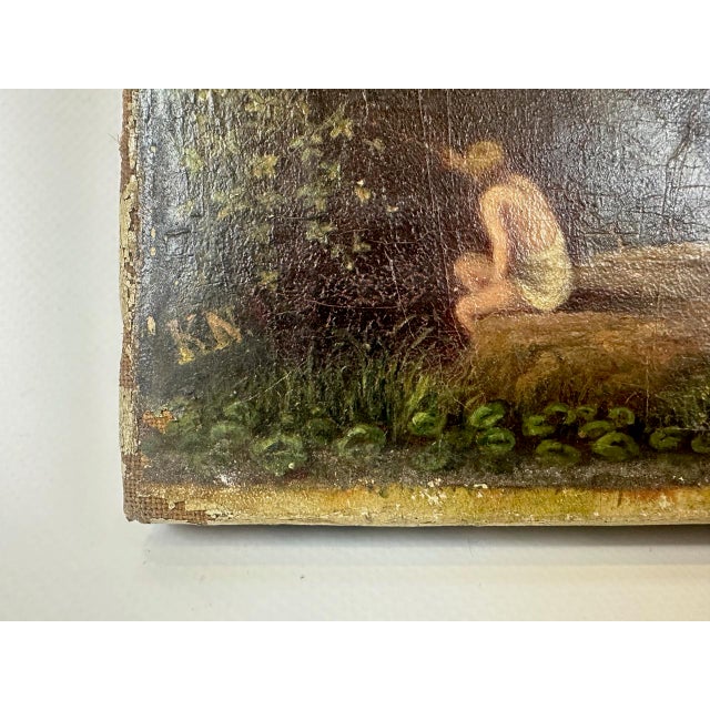 The painting was purchased in Germany. Unfortunately, the initials are undecipherable, but it certainly demonstrates the...