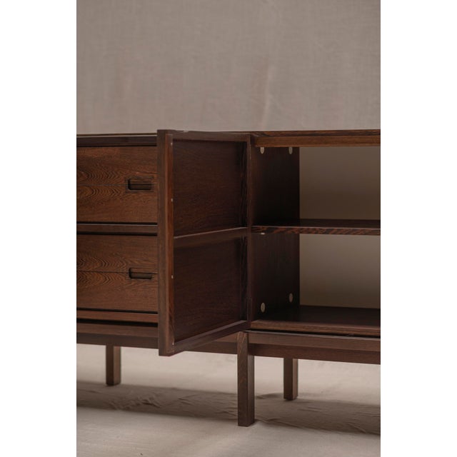 Large Brutalist Sideboard in Wengé Wood, Belgium, 1970s For Sale - Image 13 of 18