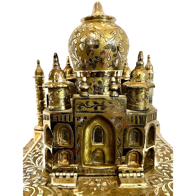 Indian Zimbalist “Taj Mahal” Music Box With Thorens Swiss Movement and Hidden Compartment For Sale - Image 3 of 16