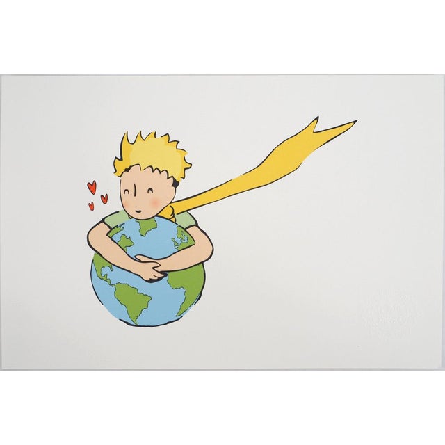 Antoine De Saint-Exupery, Le Petit Prince embrasse la Terre, Lithograph For Sale - Image 7 of 7