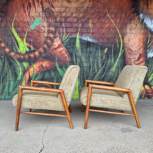Mid 20th Century Pair of Vintage Mid-Century Leslie Diamond for Conant Ball Lounge Chairs For Sale - Image 5 of 12