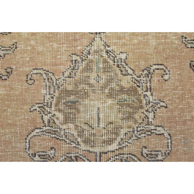 Tabriz Rug 7’9” X 10’8” Pink Wool Vintage Distressed Hand-Knotted Carpet For Sale - Image 10 of 15