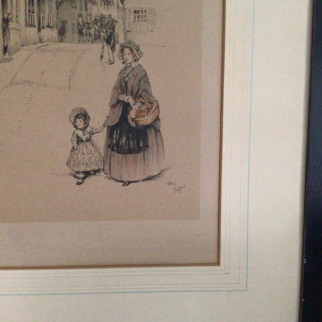 Framed Signed Color Lithograph of the Spread Eagle Inn in Midhurst by British Artist Cecil Aldin For Sale - Image 4 of 8