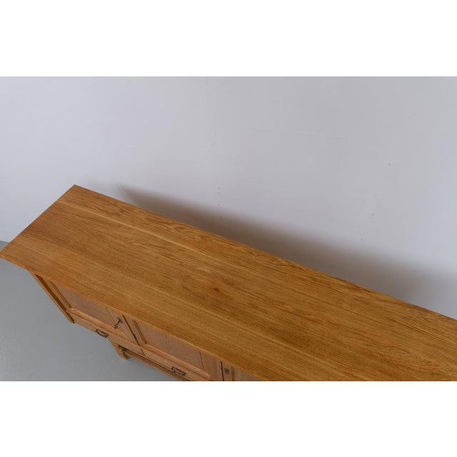 Mid-Century Brutalist Danish Oak Sideboard by Henning Kjærnulf for EG, 1960s For Sale - Image 16 of 18