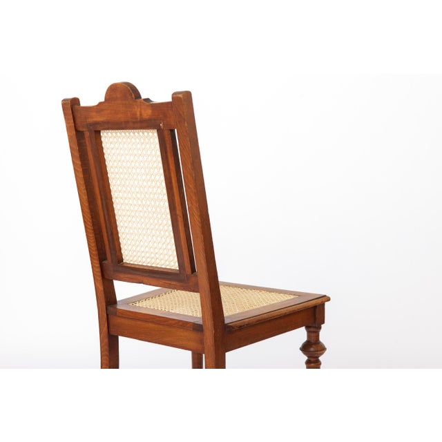 Vintage Belgian Dining Chair in Beech Wood, 1930s For Sale - Image 9 of 12