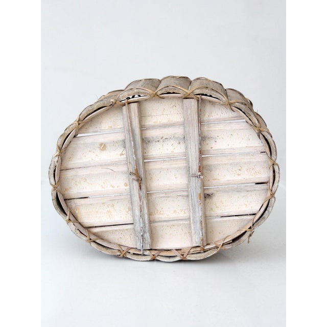 Vintage Bentwood Gathering Basket For Sale - Image 9 of 10