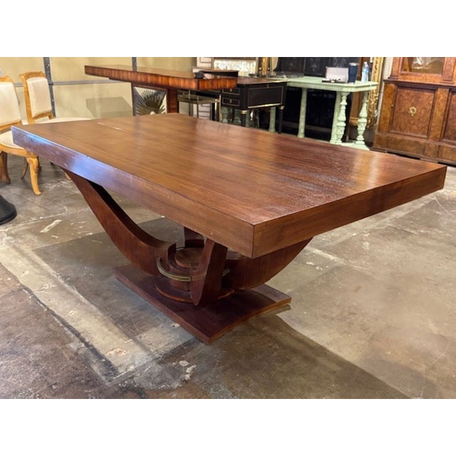 Art Deco French Art Deco Style Palisander Dining Table For Sale - Image 3 of 5