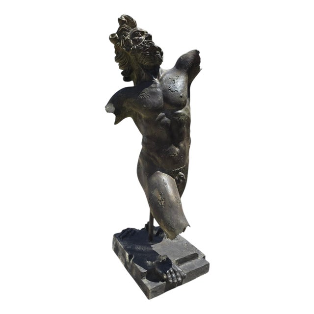 Italian Artist, Large Dancing Faun Sculpture, Late 20th Century, Bronze For Sale