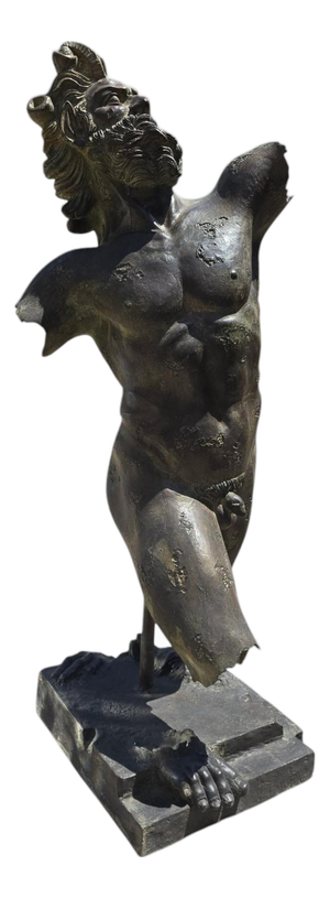 Italian Artist, Large Dancing Faun Sculpture, Late 20th Century, Bronze