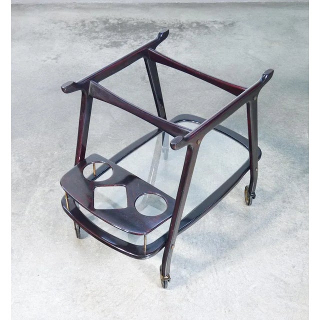 Vintage Food Trolley by Cesare Lacca, 1950s For Sale - Image 9 of 12